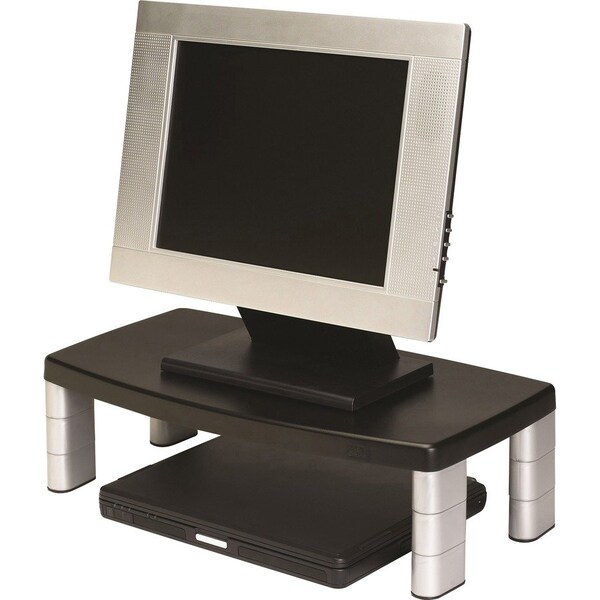 Adjustable Monitor Riser, Extra Wide, Nonskid Base, Black